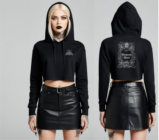 Memento Mori Cropped Hoodie