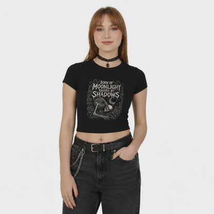 Shadows Skeleton Crop Top